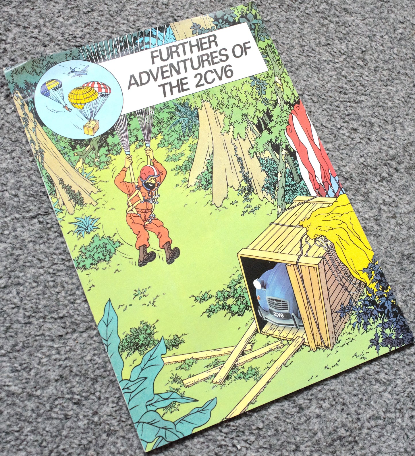 1984 Citroen Tintin Car Brochure: Further Adventures of the 2CV6 by Herge Comic