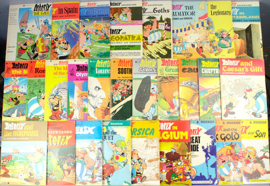 Adventures of Asterix Set x28 Vintage 1970/80s Paperback Comic Books Hodder/Dargaud/Stoughton UK Editions FULL SET