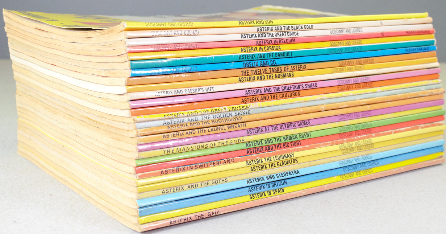 Adventures of Asterix Set x28 Vintage 1970/80s Paperback Comic Books Hodder/Dargaud/Stoughton UK Editions FULL SET