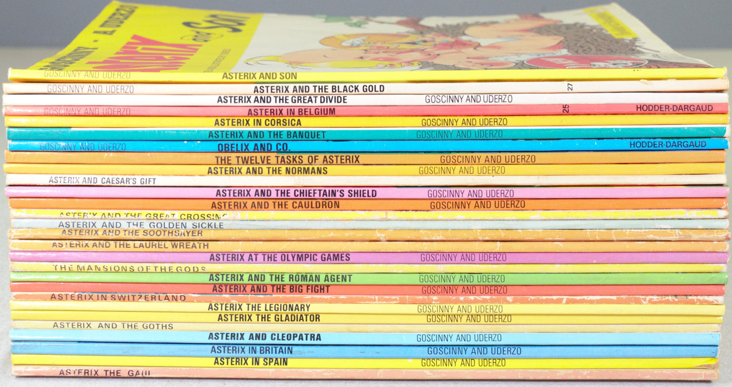 Adventures of Asterix Set x28 Vintage 1970/80s Paperback Comic Books Hodder/Dargaud/Stoughton UK Editions FULL SET