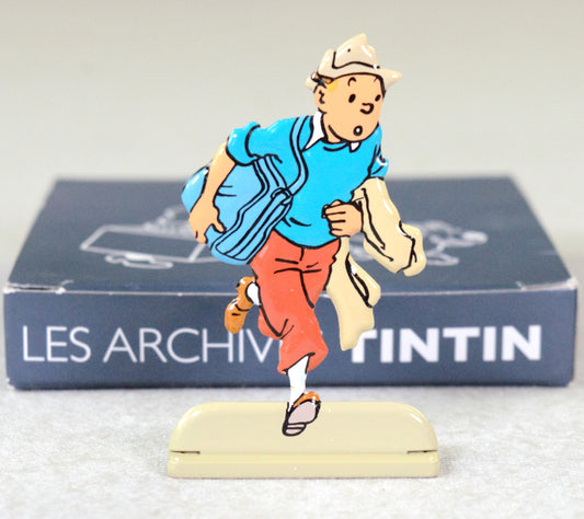 Archives Moulinsart 2D Metal Figurine: Tintin Reporter Red Sea Sharks Running ML Figure/Model