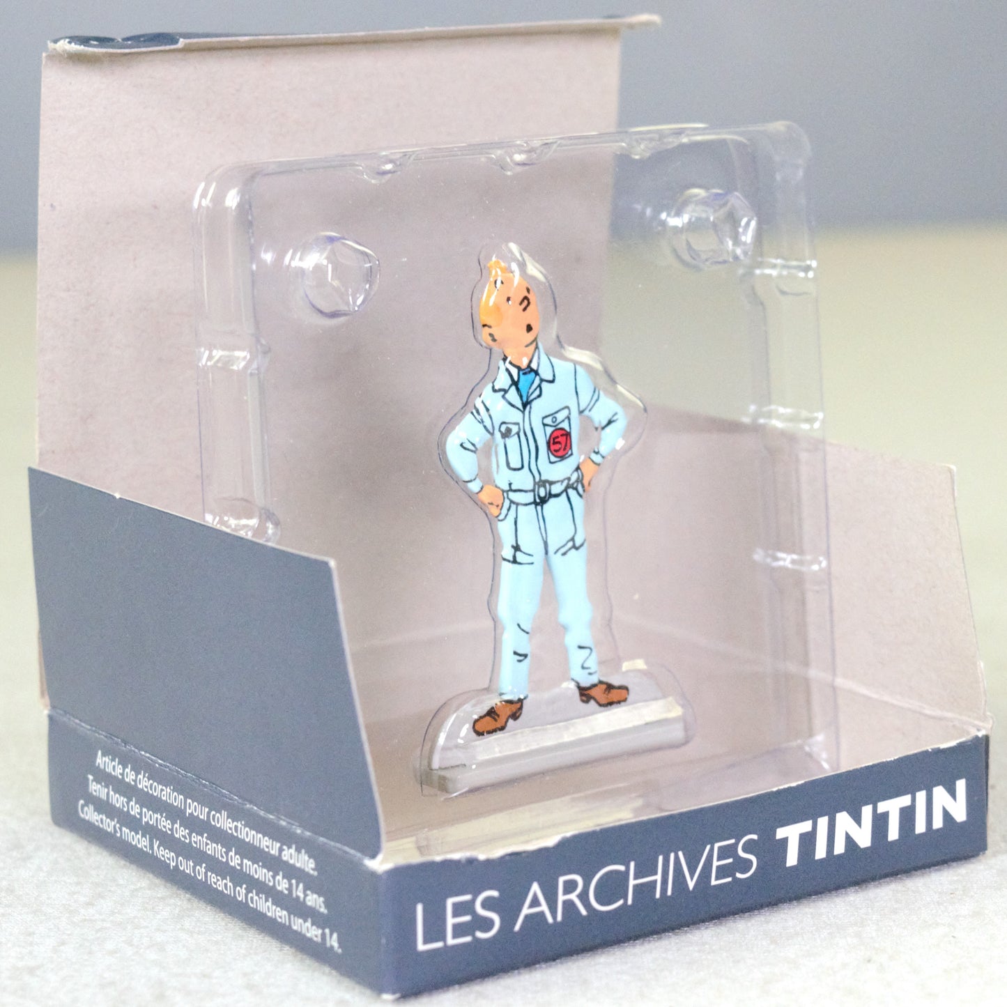 Archives Moulinsart 2D Metal Figurine: Tintin Astronaut Objectif Lune ML Figure/Model