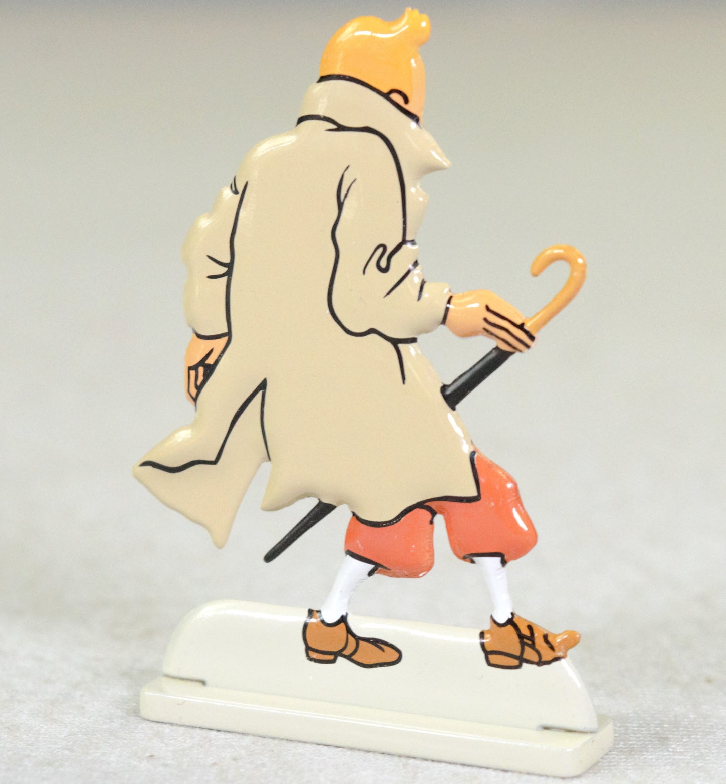Archives Moulinsart 2D Metal Figurine: Tintin holds Umbrella Sunflower Affair Relief Figure/Model