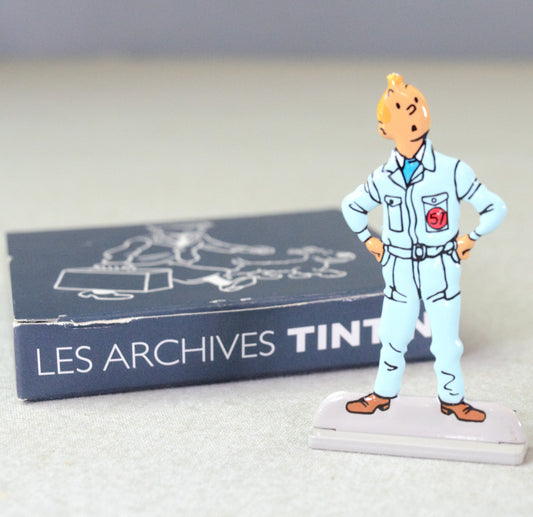 Archives Moulinsart 2D Metal Figurine: Tintin Astronaut Objectif Lune ML Figure/Model