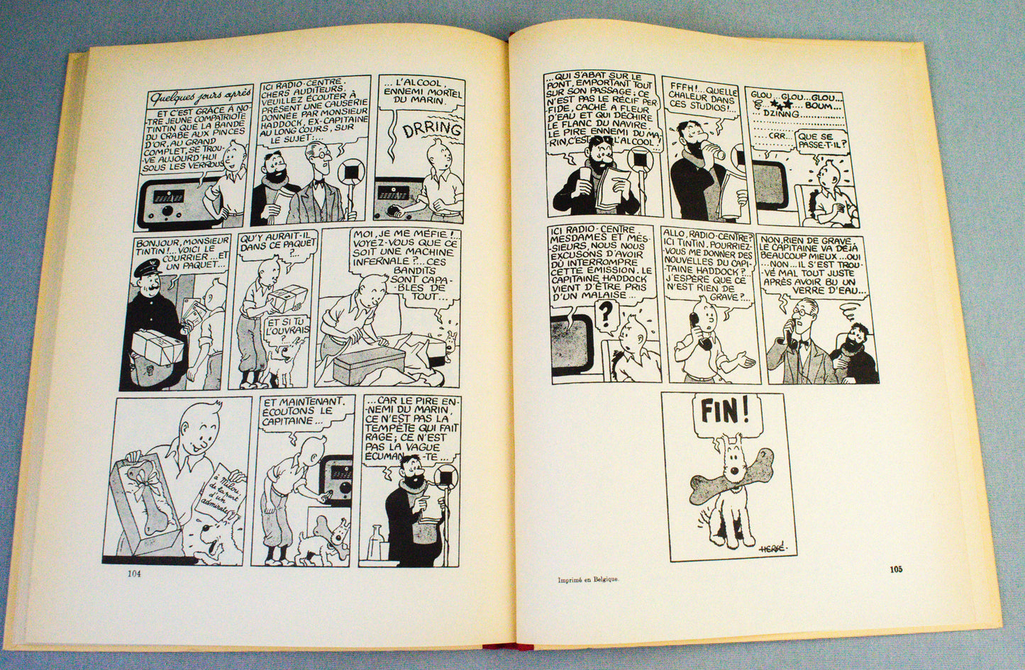 Crabe Aux Pinces D' Or - Rare B&W Facsimile 1st Edition Casterman - 1989 French EO Noire Blanc