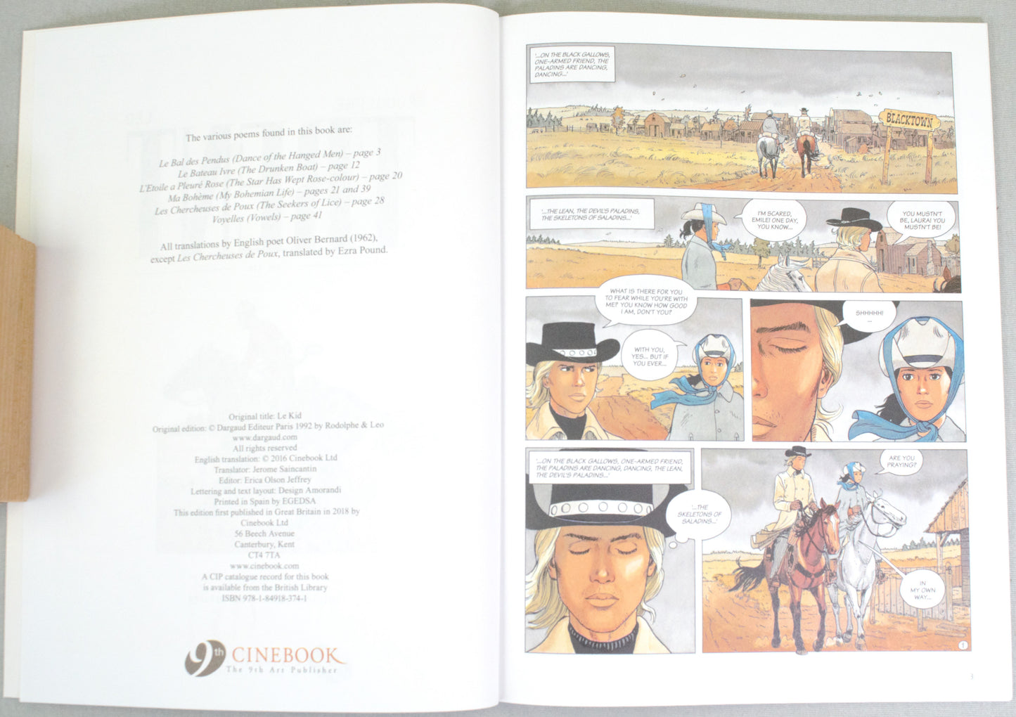 Trent Volume 2: "The Kid" Cinebook UK Paperback Edition by Leo & Rodolphe