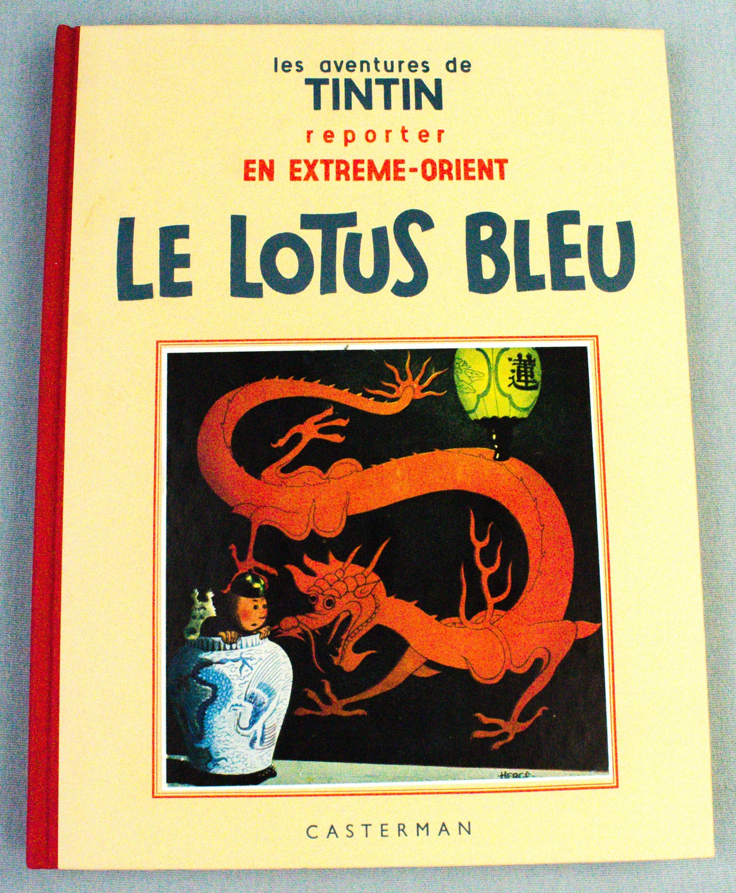 Le Lotus Bleu - Rare B&W Facsimile 1st Edition Casterman - 1993 French EO Noire Blanc