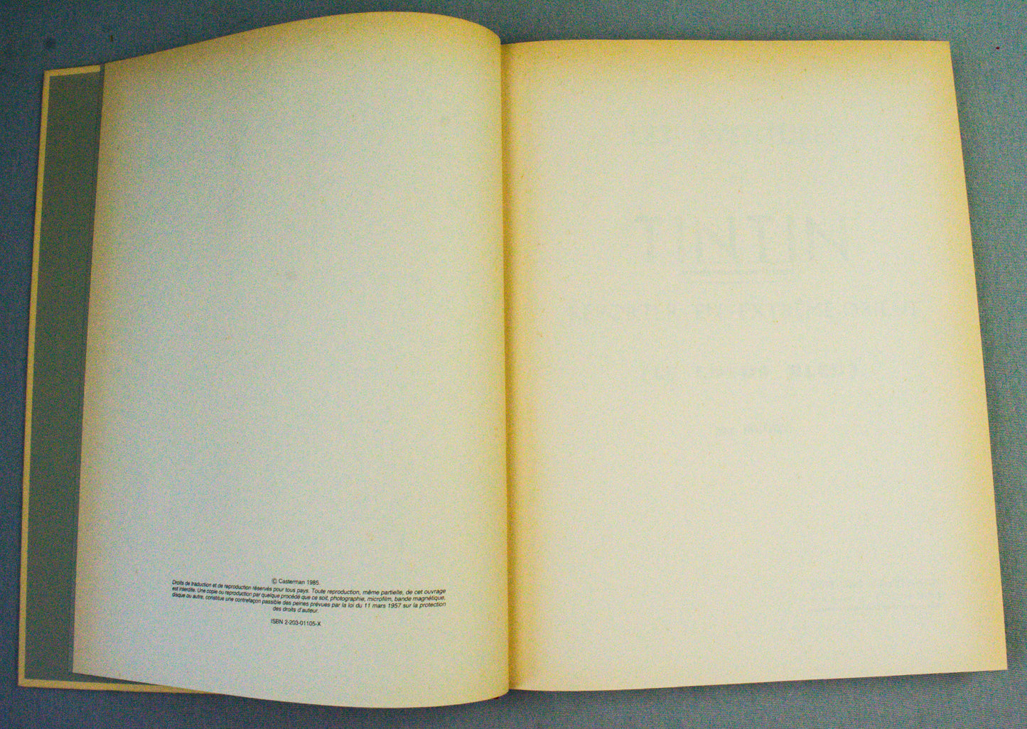 Le Lotus Bleu - Rare B&W Facsimile 1st Edition Casterman - 1993 French EO Noire Blanc