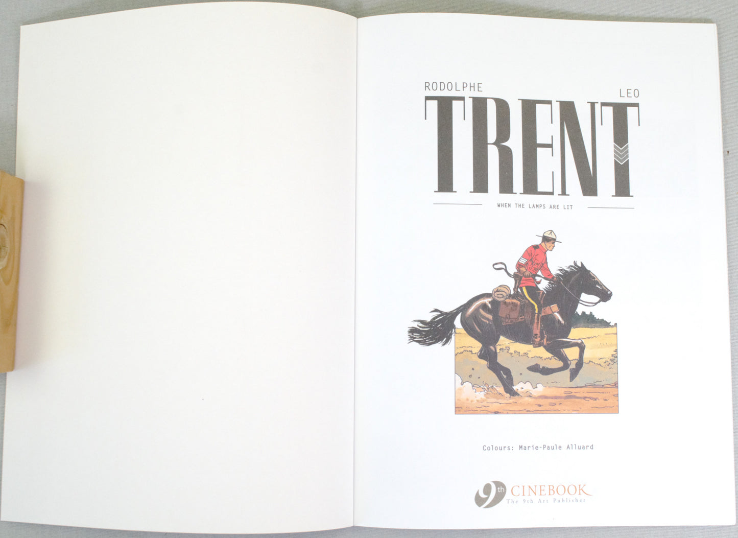 Trent Volume 3: "When the Lamps are Lit" Cinebook UK Paperback Comic Book by Leo & Rodolphe