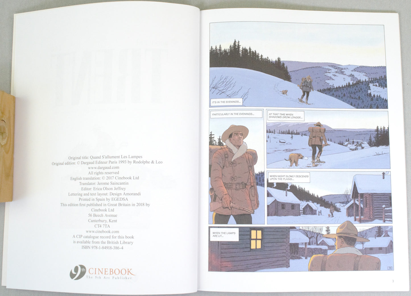 Trent Volume 3: "When the Lamps are Lit" Cinebook UK Paperback Comic Book by Leo & Rodolphe