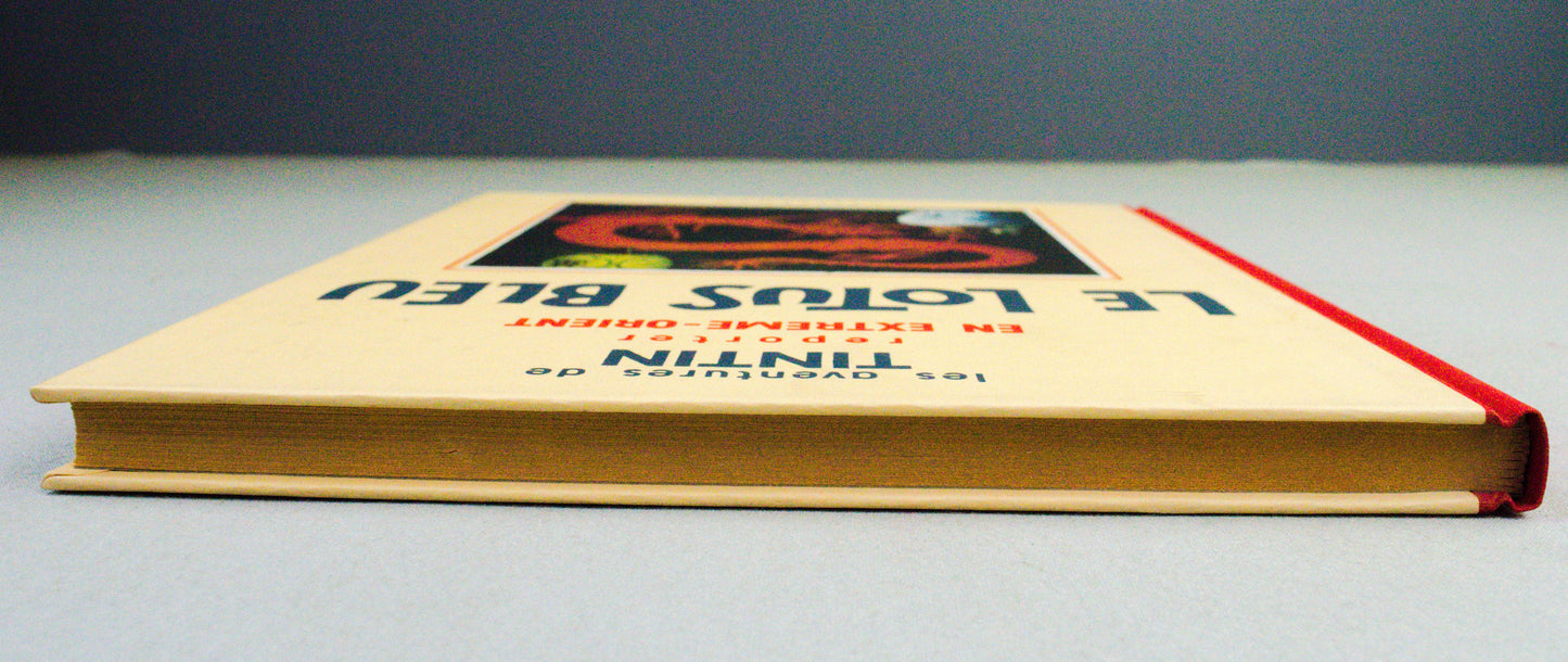 Le Lotus Bleu - Rare B&W Facsimile 1st Edition Casterman - 1993 French EO Noire Blanc
