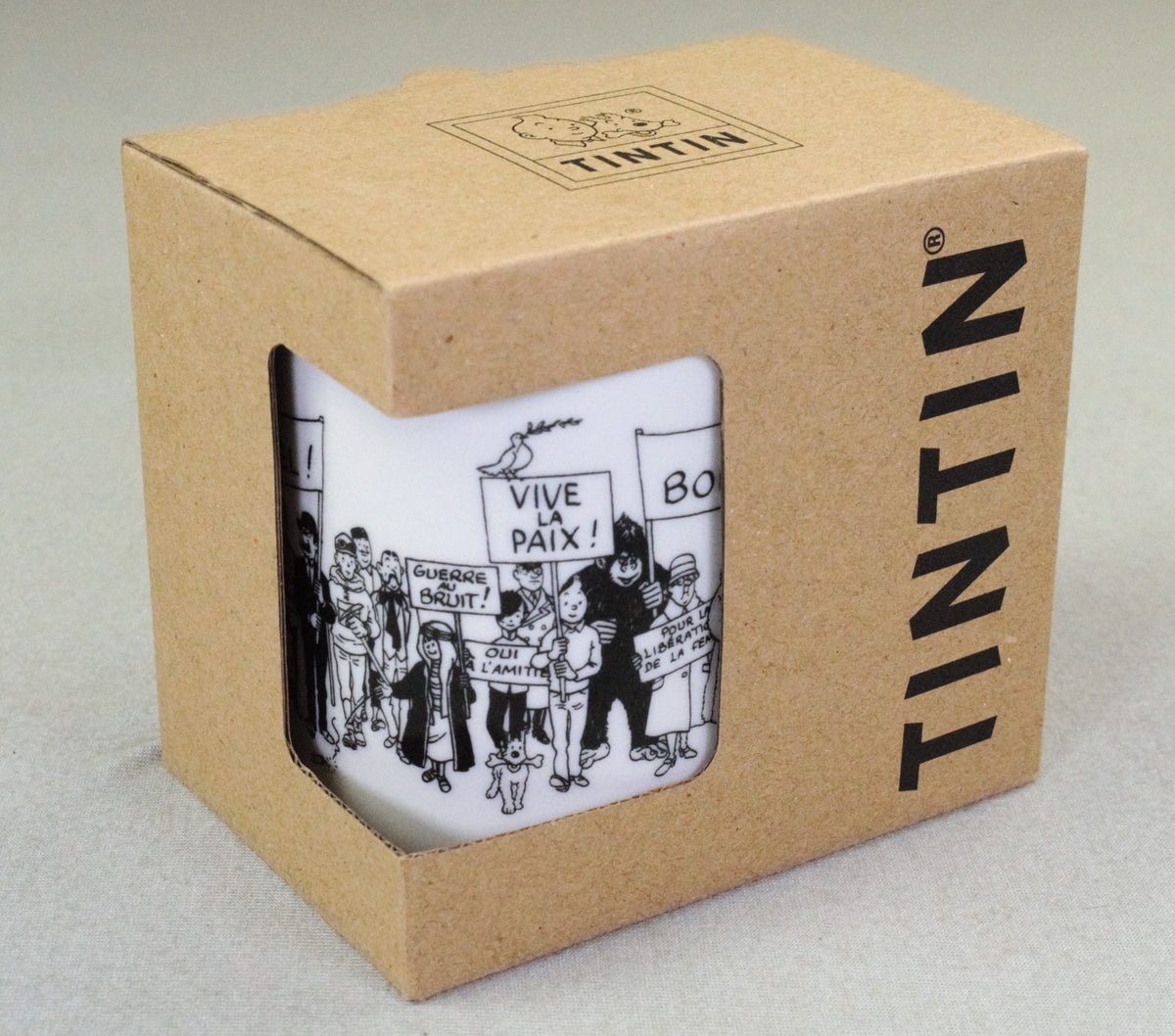 Moulinsart Tintin Mug: “Happy New Year” “Bonne Annee” Carte De Voeux 2024 Cups