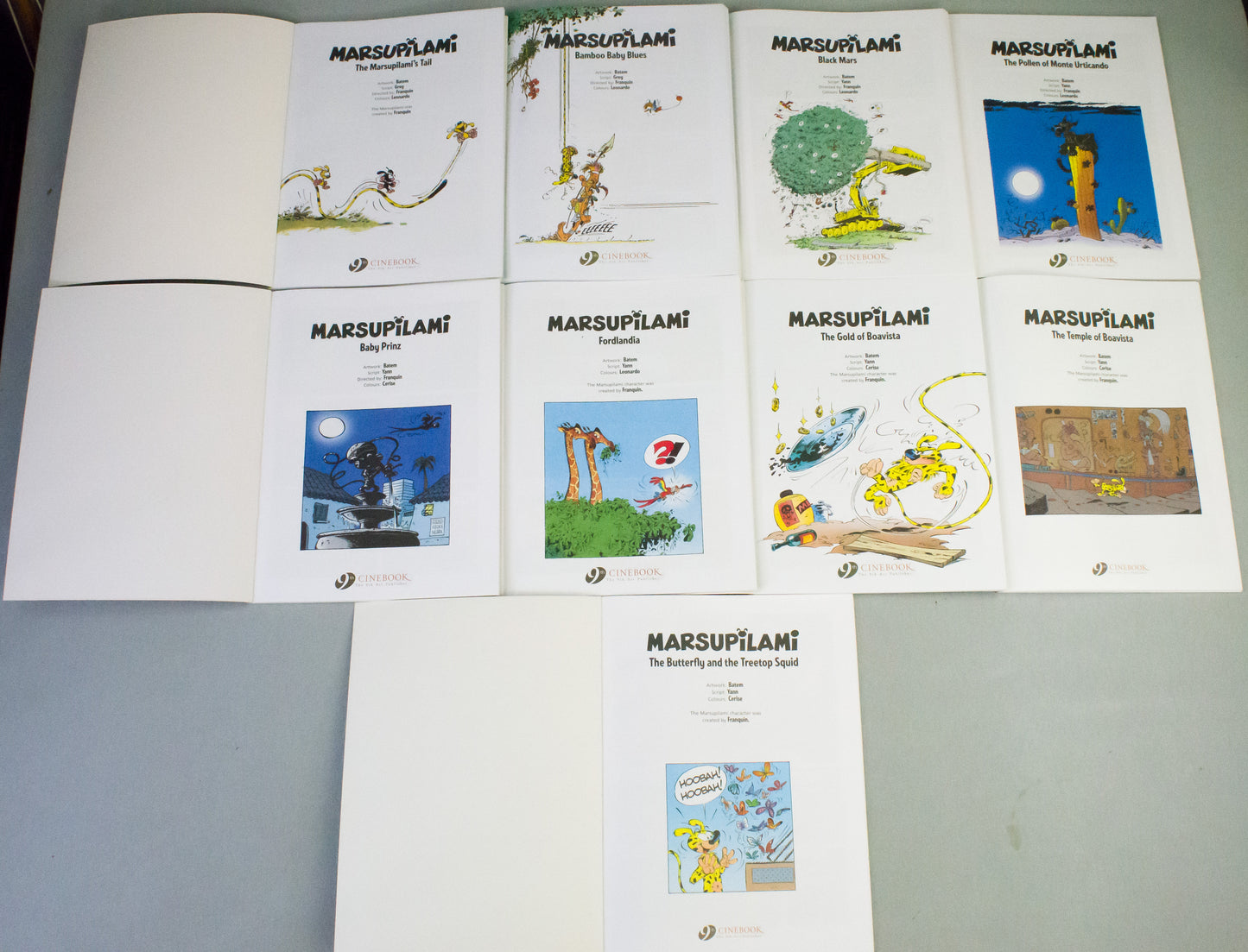 Marsupilami Comic Books Volumes 1-9 UK Cinebook Paperback Editions FULL SET