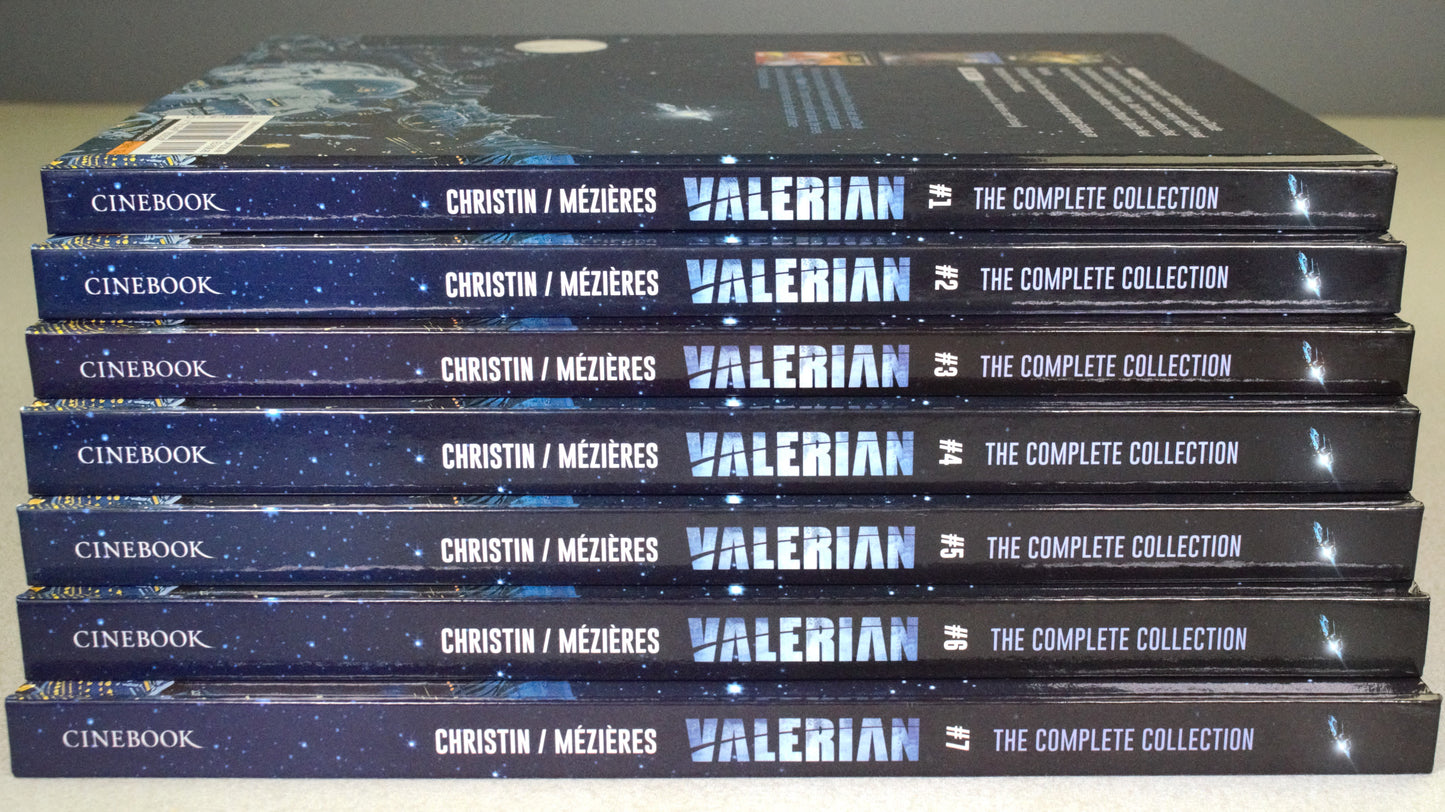 Valerian The Complete Collection Volumes 1-7 Cinebook Hardback Comic Books by Christin/Mezieres FULL SET