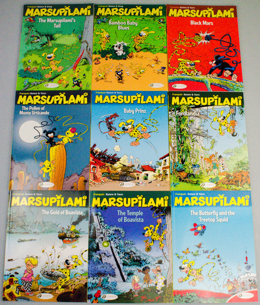 Marsupilami Comic Books Volumes 1-9 UK Cinebook Paperback Editions FULL SET