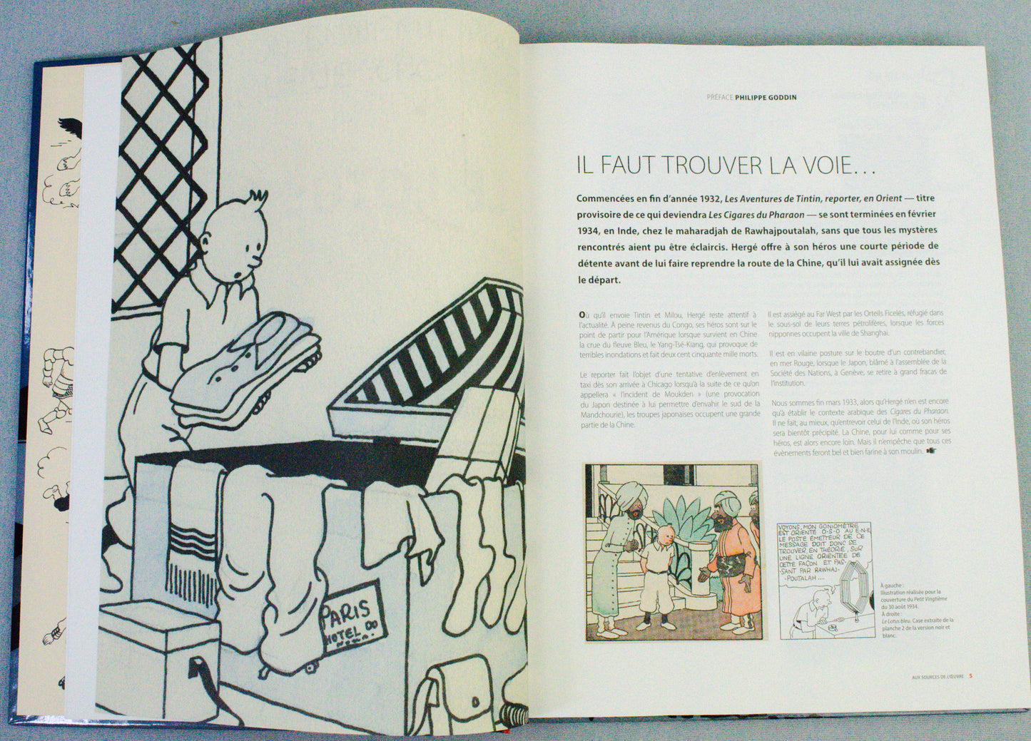 Le Lotus Bleu: Re-colourised Casterman 2025 French Edition Hardback Book