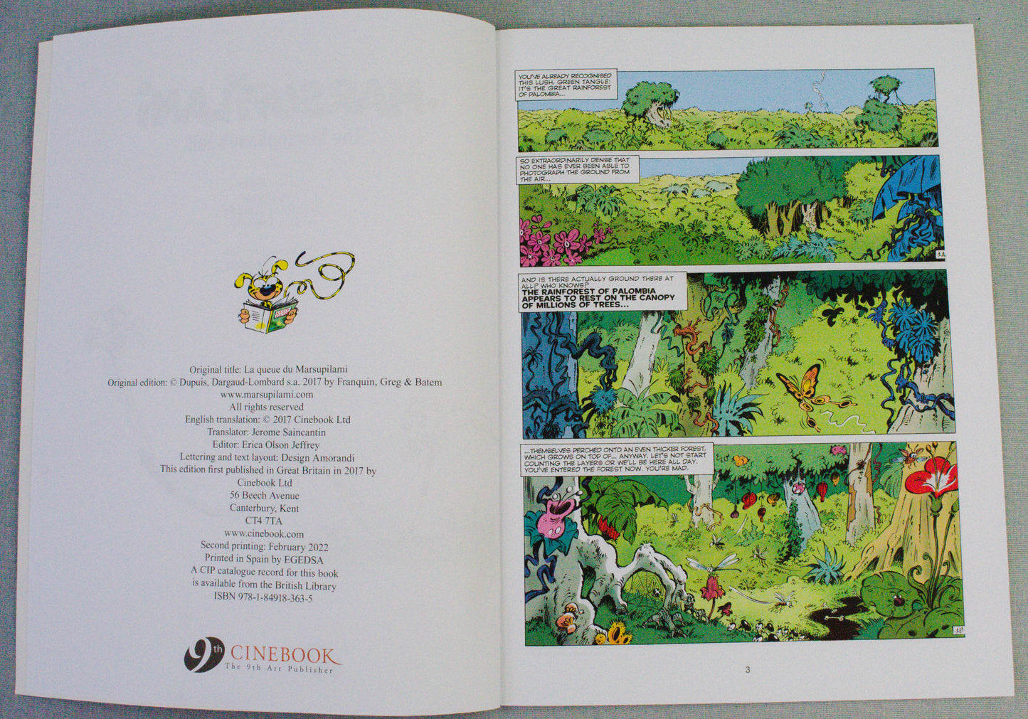 Marsupilami Volume 1 (The Marsupilamis Tail) UK Cinebook Paperback Edition