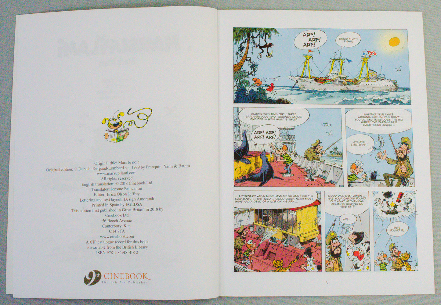 Marsupilami Volume 3 (Black Mars) UK Cinebook Paperback Edition
