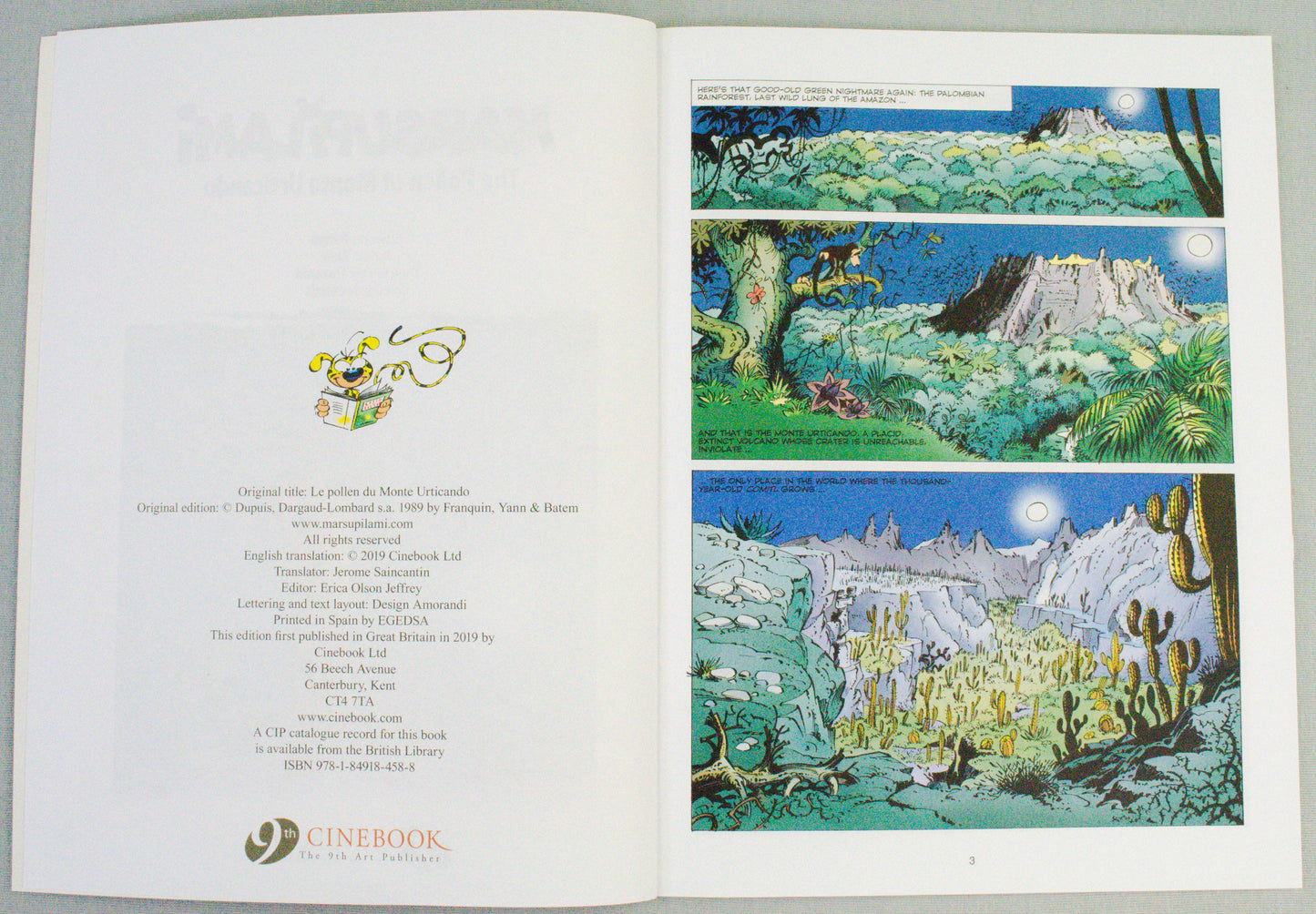 Marsupilami Volume 4 (The Pollen Of Monte Urticando) UK Cinebook Paperback Edition