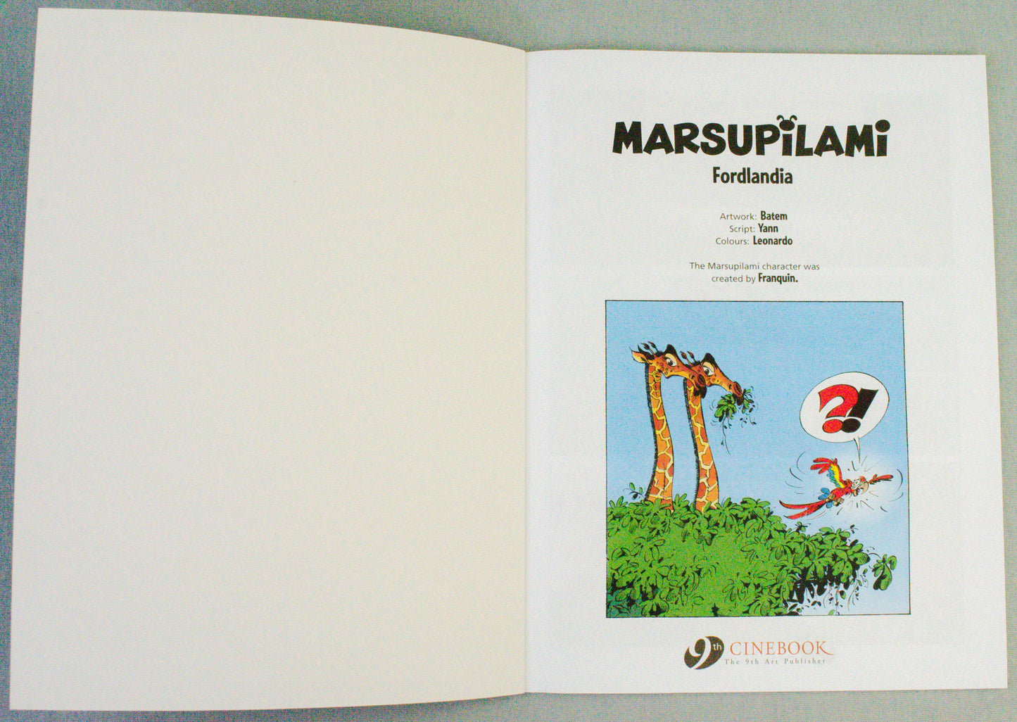 Marsupilami Volume 6 (FordLandia) UK Cinebook Paperback Edition