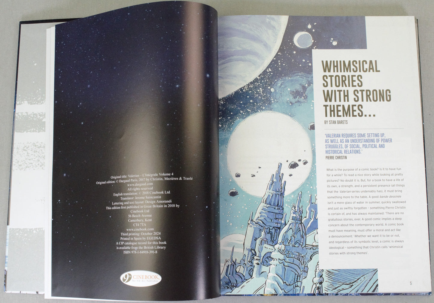 Valerian The Complete Collection Volume 4 - Cinebook UK Hardback Comic Book by Mezieres & Christin