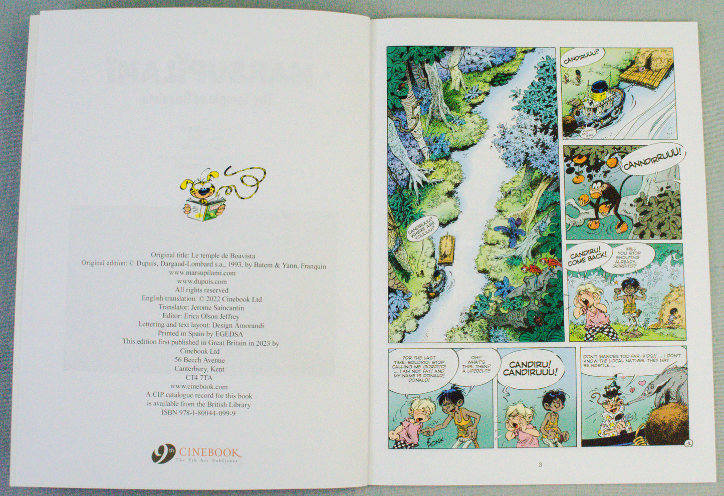 Marsupilami Volume 8 (The Temple of Boavisata) UK Cinebook Paperback Edition