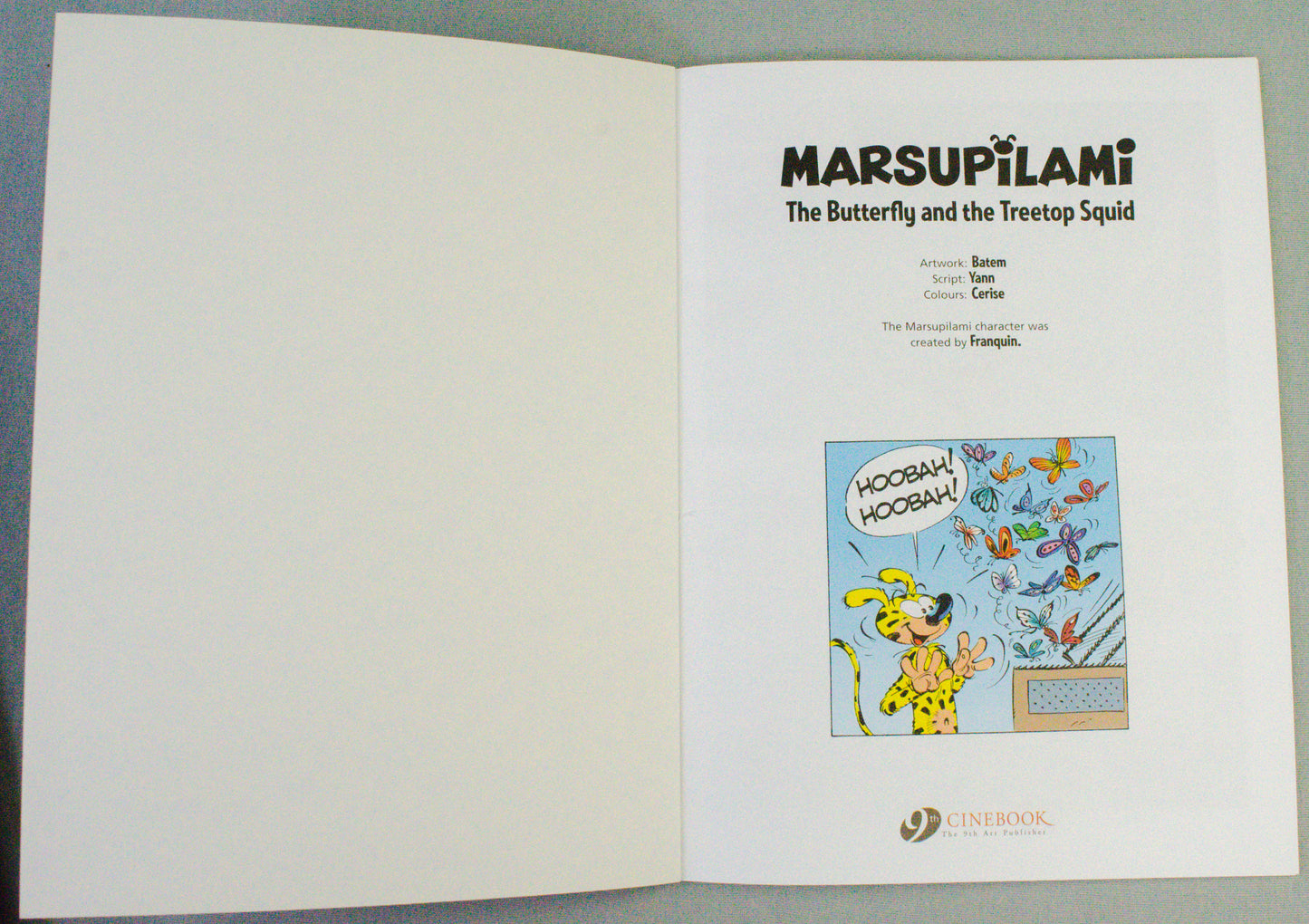 Marsupilami Volume 9 (The Butterfly and the TreeTop Squid) UK Cinebook Paperback Edition