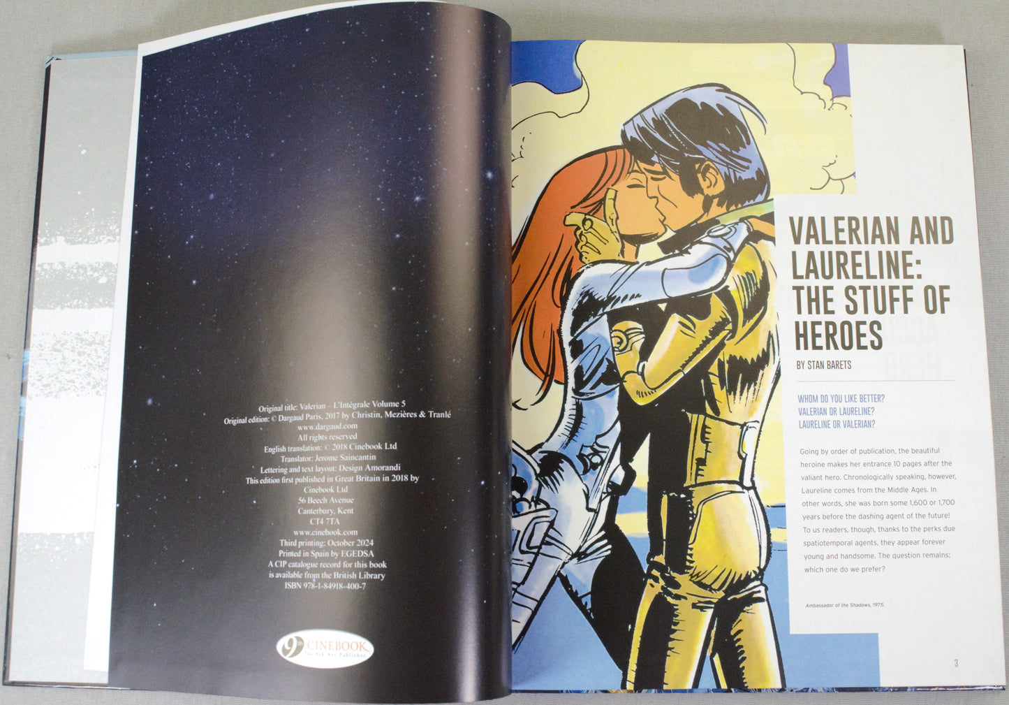 Valerian The Complete Collection Volume 5 - Cinebook UK Hardback Comic Book by Mezieres & Christin
