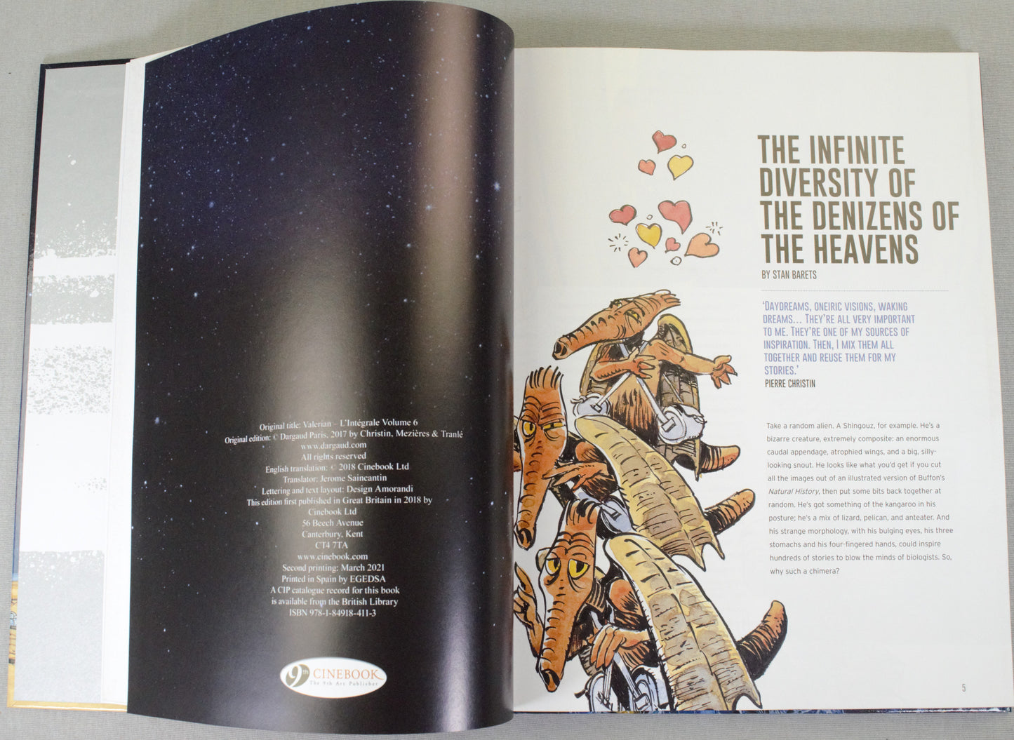 Valerian The Complete Collection Volume 6 - Cinebook UK Hardback Comic Book by Mezieres & Christin