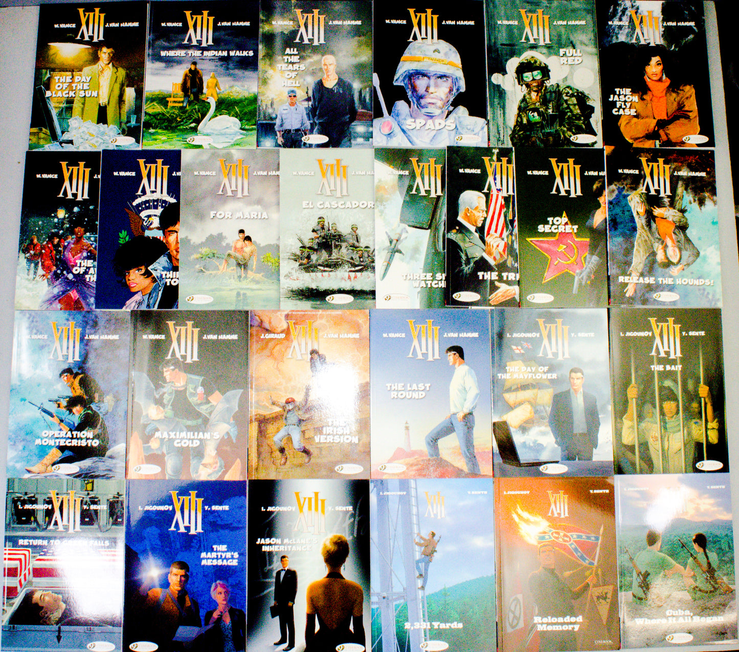 XIII: Volumes 1-26 Cinebook Paperback Comic Books FULL SET by Jean Van Hamme