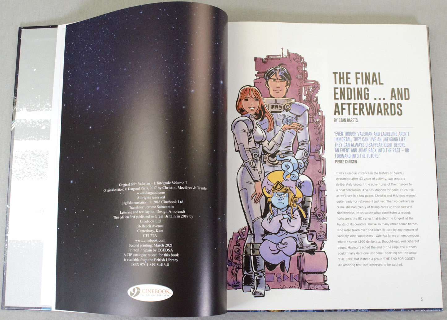 Valerian The Complete Collection Volume 7 - Cinebook UK Hardback Comic Book by Mezieres & Christin