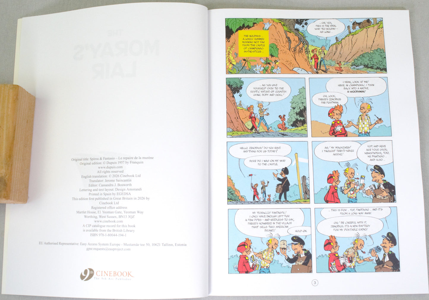 Spirou & Fantasio Volume 23 (The Moray's Lair) - UK Cinebook Paperback Edition