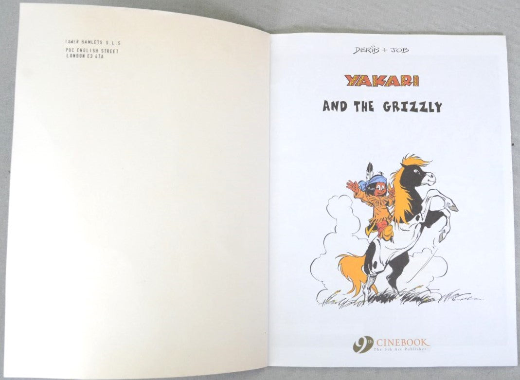Yakari And The Grizzly Volume 4 (DEFECT) Cinebook Paperback Comic Book Derib+job