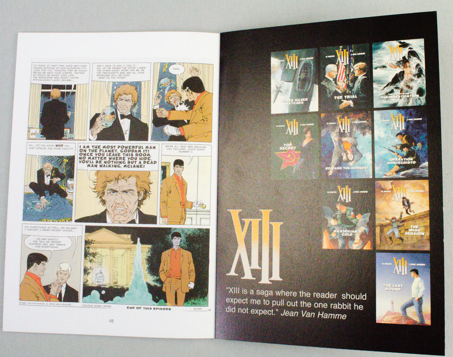 XIII: Volume 8 - Thirteen To One - (Cinebook Paperback Editions) - W.Vance - J. Van Hamme