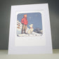 Tintin & Snowy "All Grown Up" Boopwerx Authentic A4 Print with Board Frame Signed