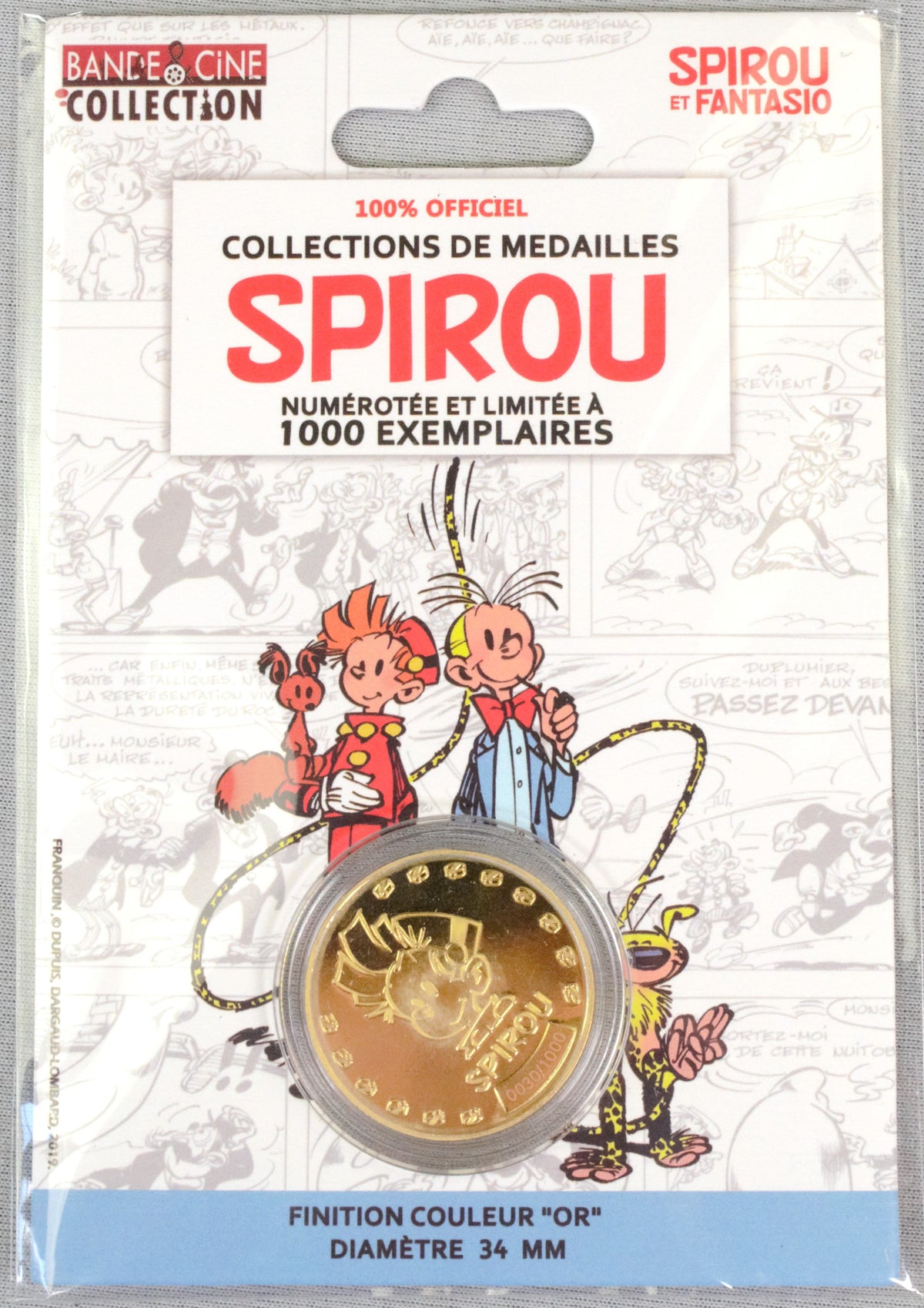 Sprirou et Fantasio Rare Ltd Coin: Bande Cine French Dupis Officielle 2019 Collection