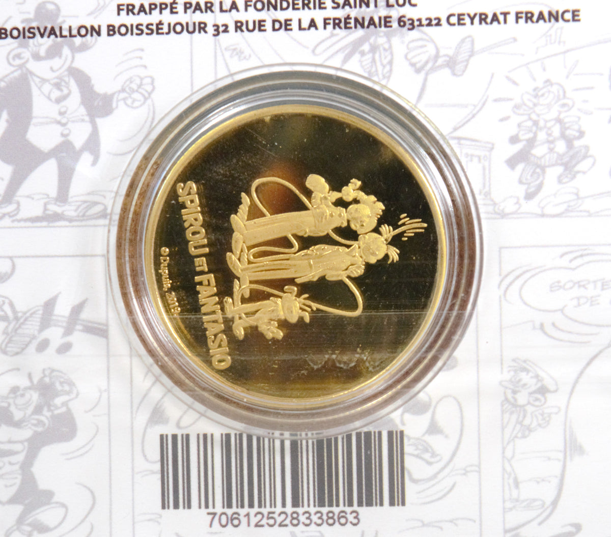 Sprirou et Fantasio Rare Ltd Coin: Bande Cine French Dupis Officielle 2019 Collection