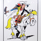 Lucky Luke Jumping on Jolly Rider: Poster 11 x 14 ZigZag Island Rare 2018 Print