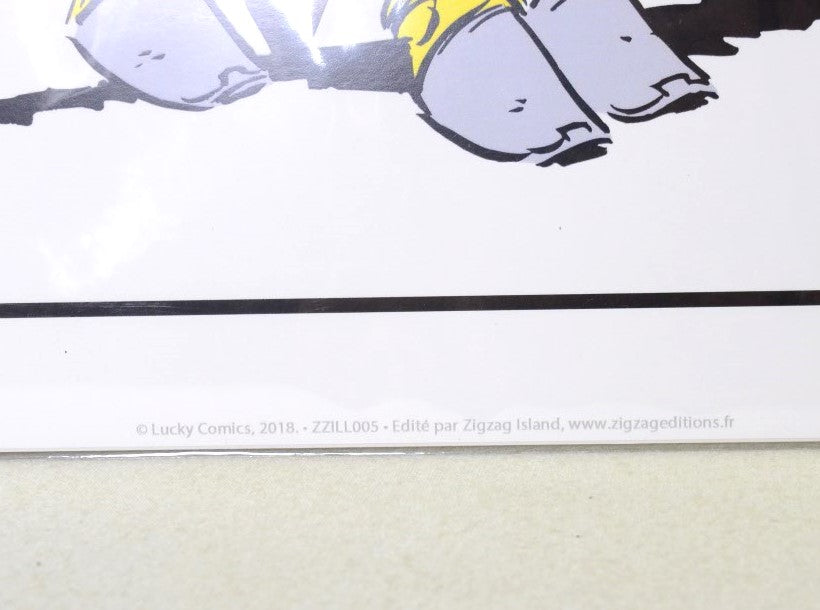 Lucky Luke Jumping on Jolly Rider: Poster 11 x 14 ZigZag Island Rare 2018 Print