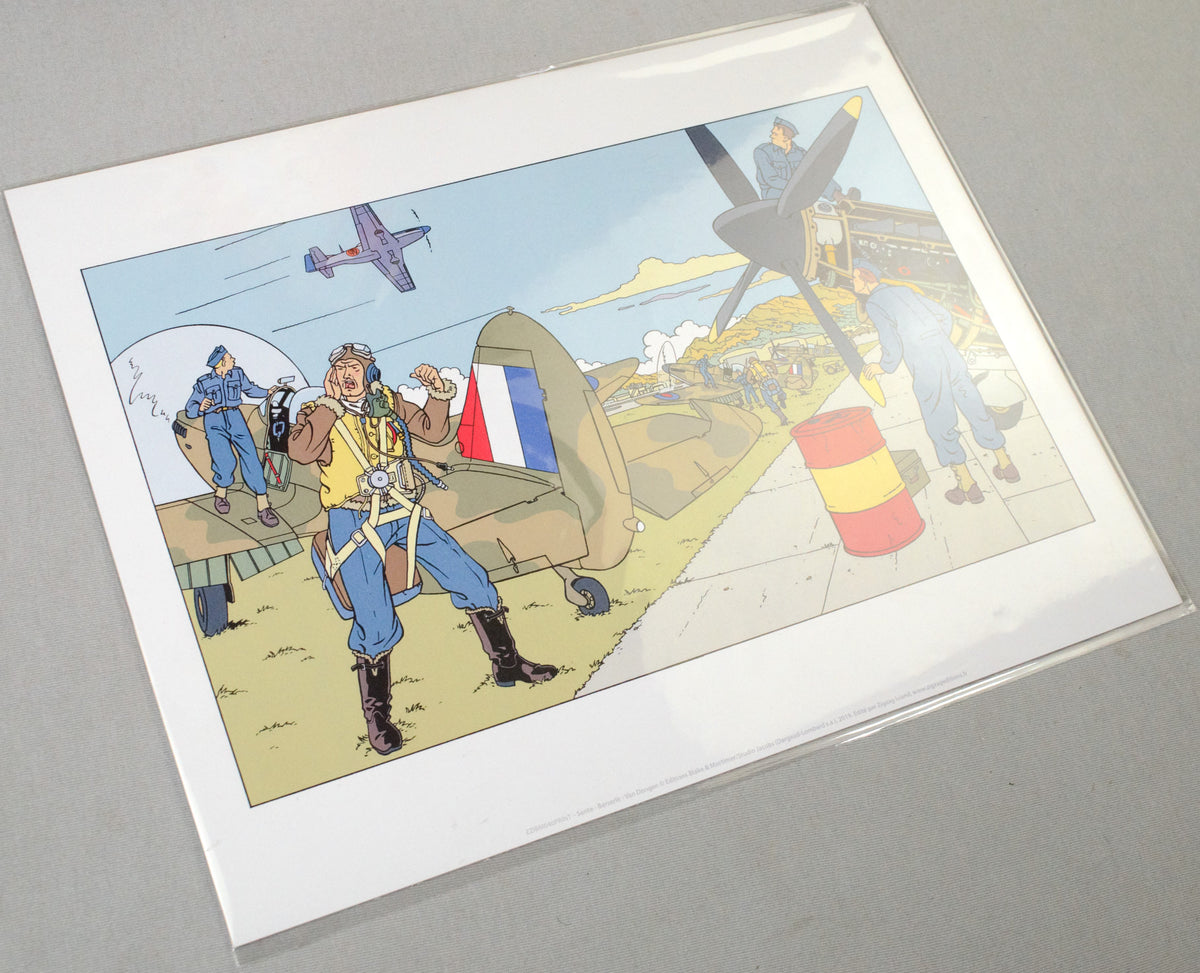 Blake & Mortimer Valley of Immortals Airfield 2019 Zigzag Island 35x28cm Affiche Officielle Print