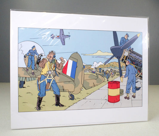 Blake & Mortimer Valley of Immortals Airfield 2019 Zigzag Island 35x28cm Affiche Officielle Print
