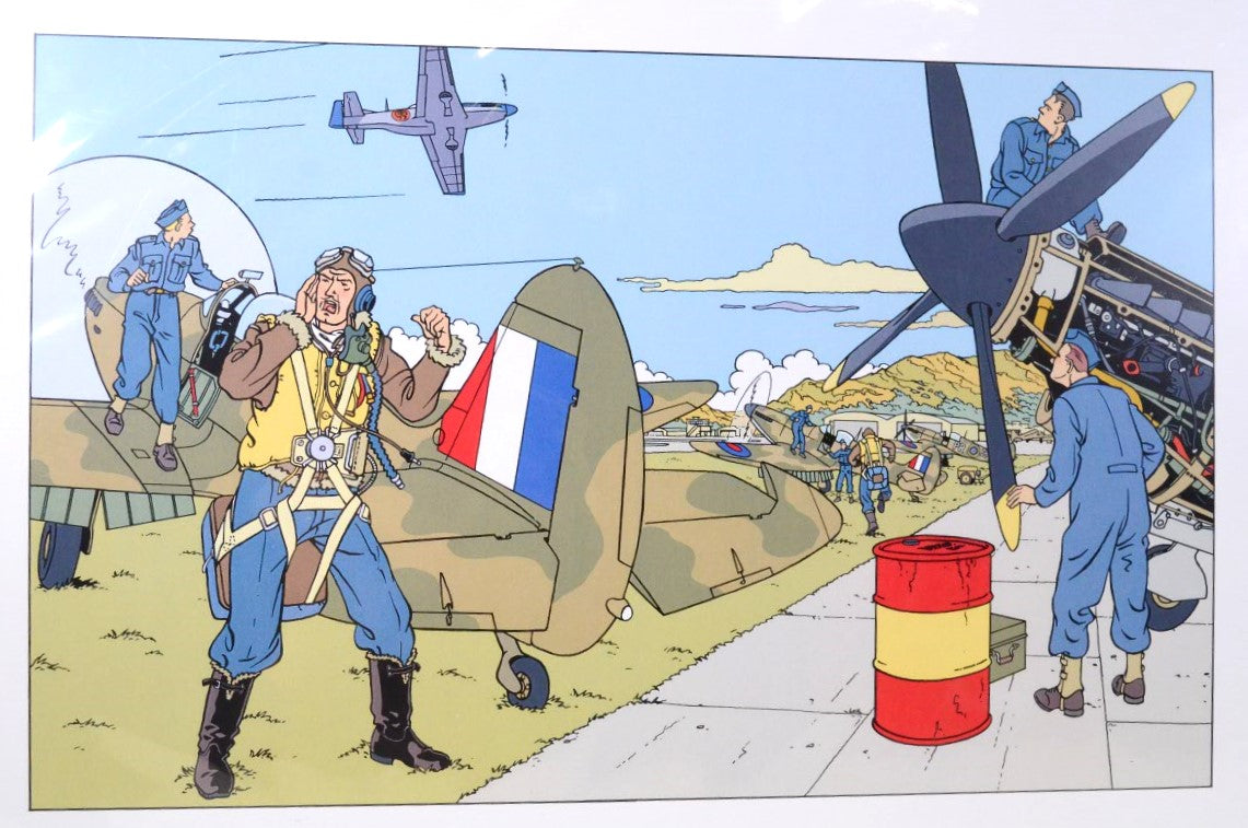 Blake & Mortimer Valley of Immortals Airfield 2019 Zigzag Island 35x28cm Affiche Officielle Print
