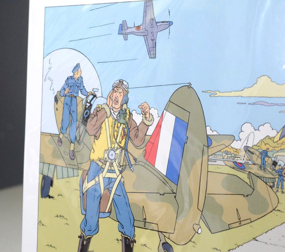 Blake & Mortimer Valley of Immortals Airfield 2019 Zigzag Island 35x28cm Affiche Officielle Print