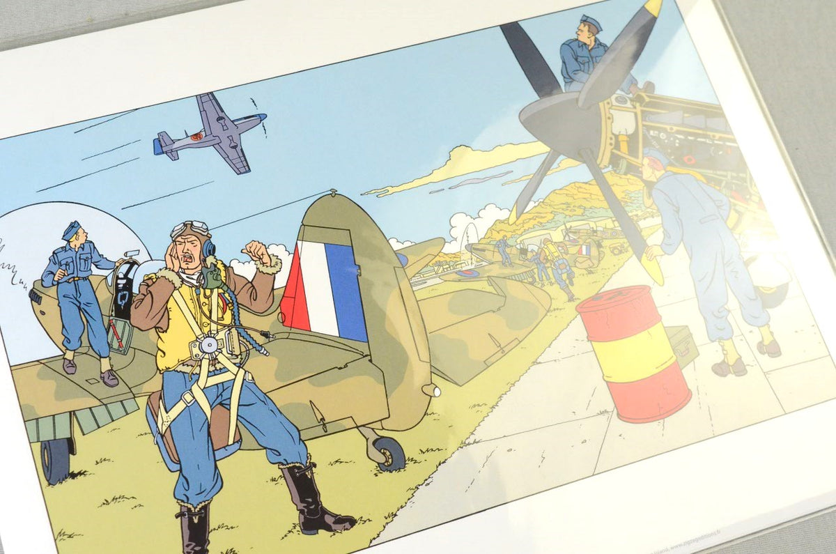 Blake & Mortimer Valley of Immortals Airfield 2019 Zigzag Island 35x28cm Affiche Officielle Print