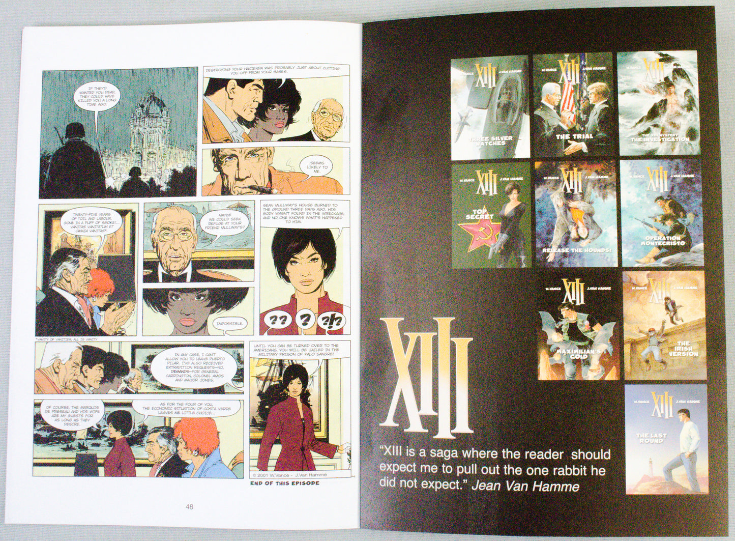 XIII: Volume 14 - Release The Hound - (Cinebook Paperback Editions) - W.Vance - J. Van Hamme