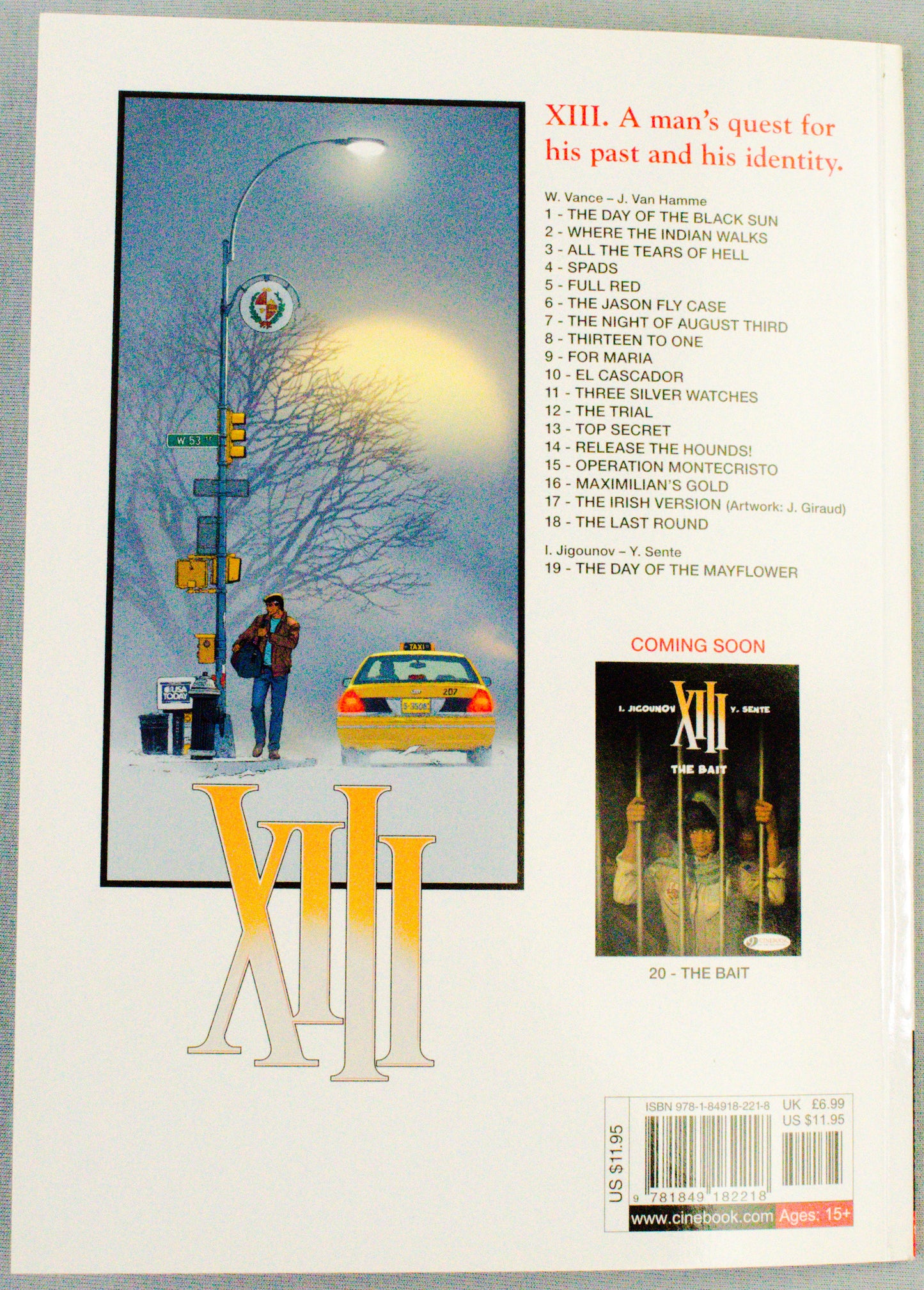 XIII: Volume 19 - The Day of the Mayflower - (Cinebook Paperback Editions) - W.Vance - J. Van Hamme
