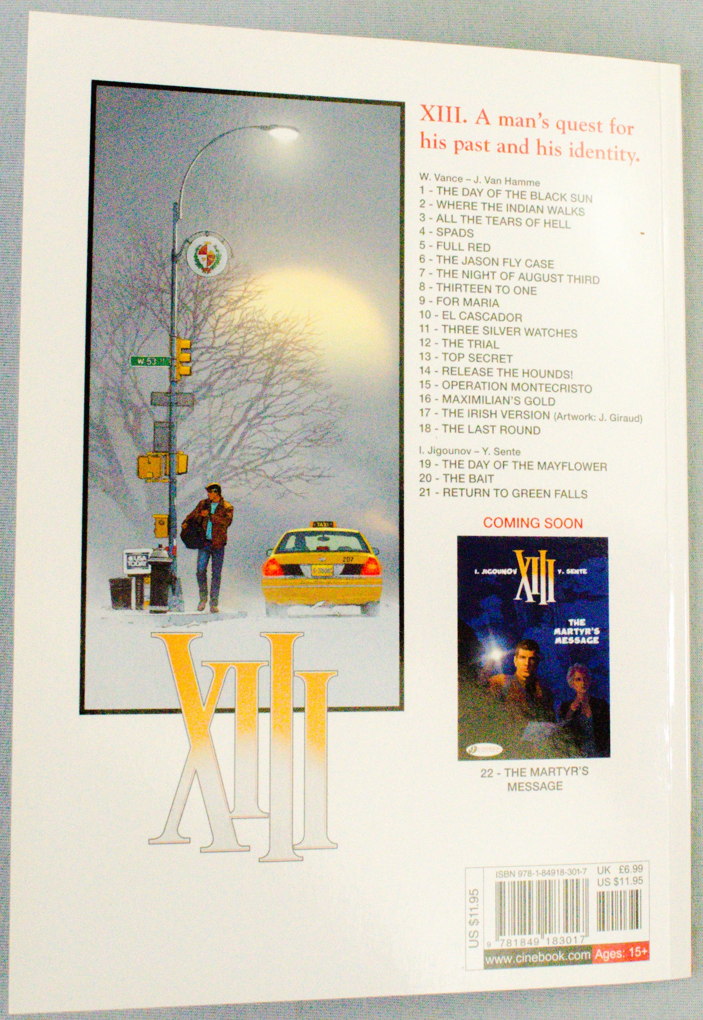 XIII: Volume 21 - Return to Green Falls - (Cinebook Paperback Editions) - W.Vance - J. Van Hamme
