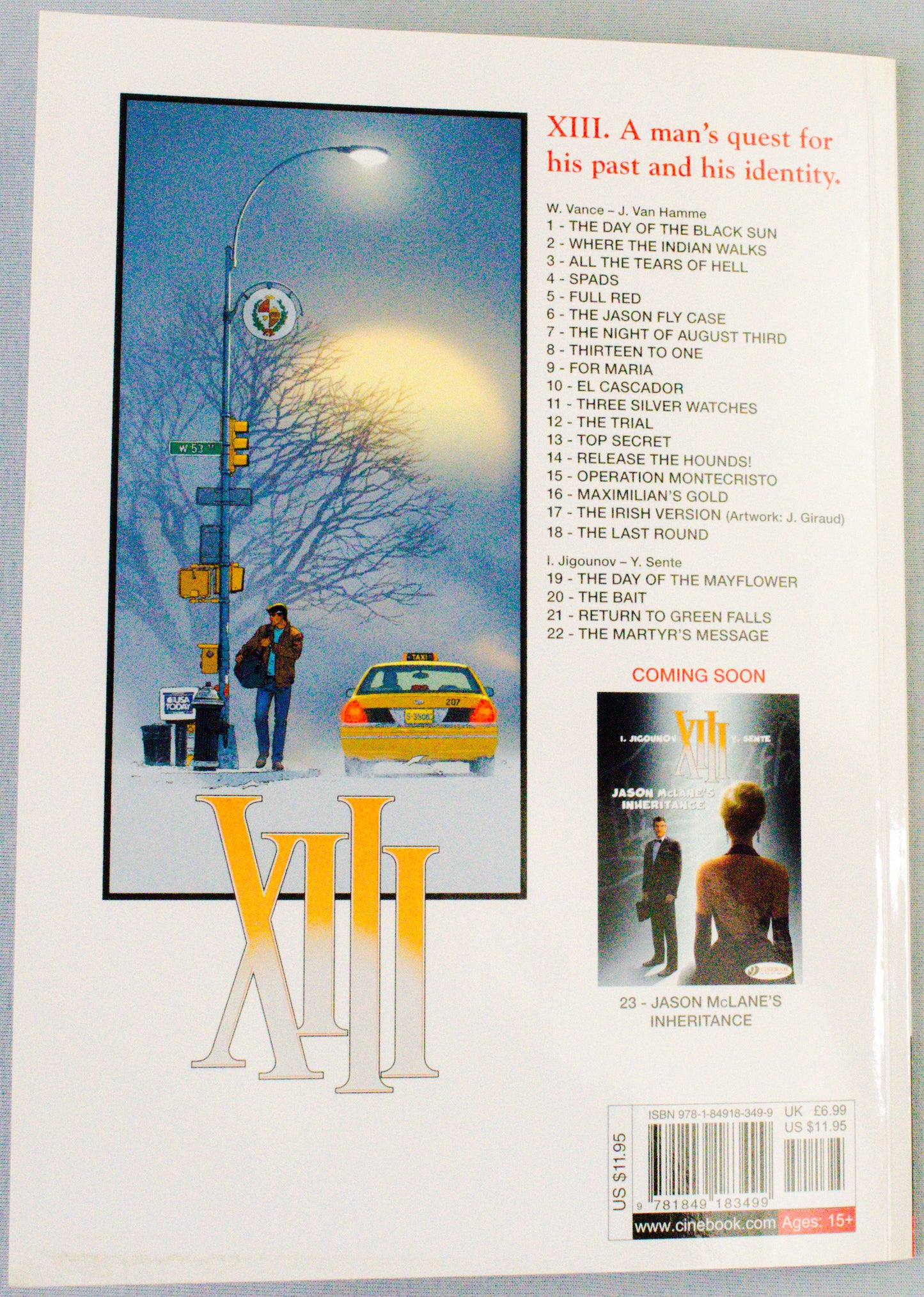 XIII: Volume 22 - The Martyr's Message - (Cinebook Paperback Editions) - W.Vance - J. Van Hamme