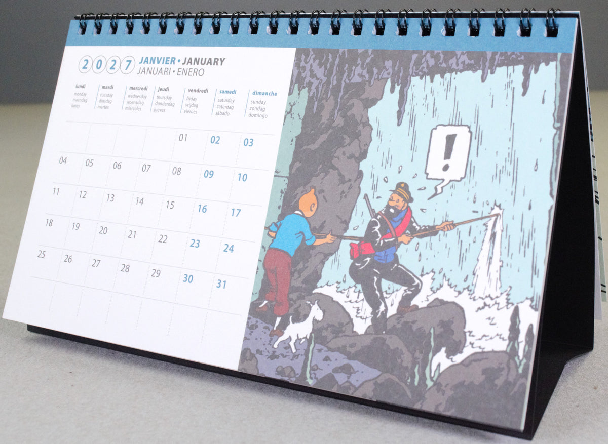 2027 Tintin Desk Calendar - Adventures of Tintin by Herge/Moulinsart Editions