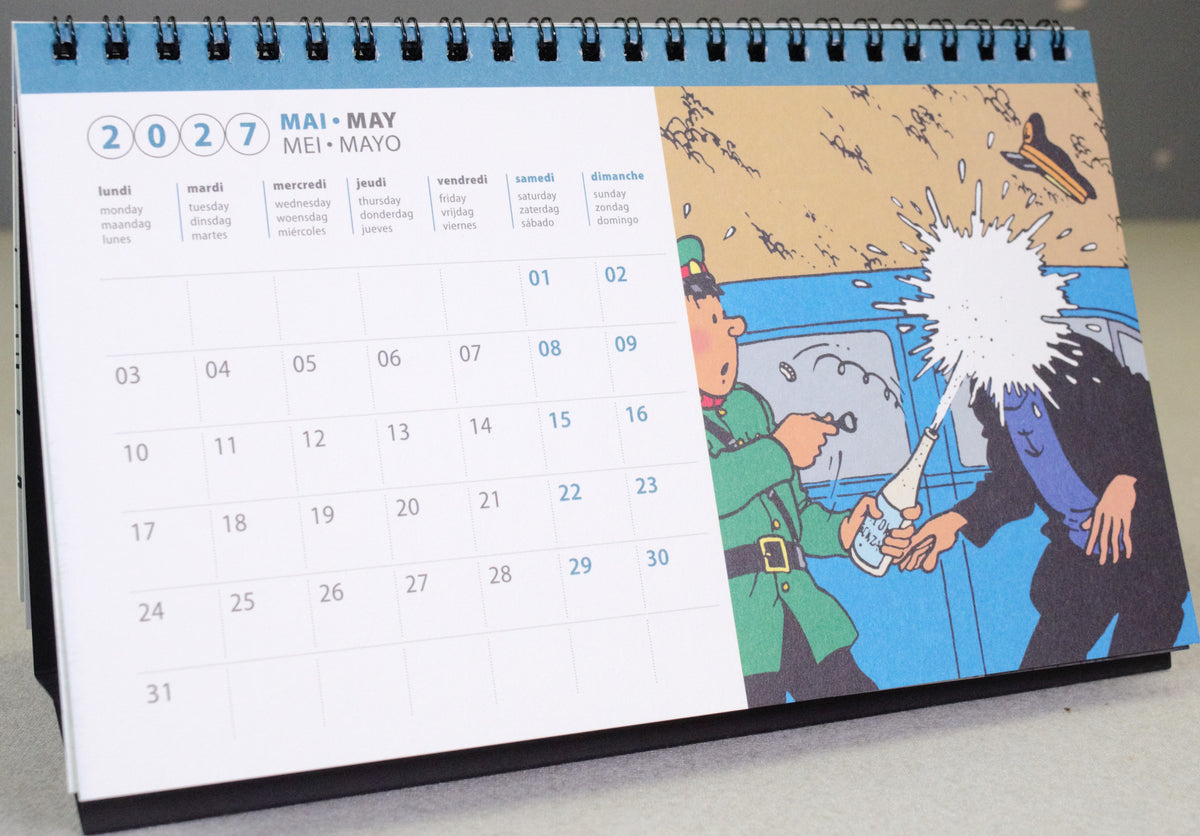 2027 Tintin Desk Calendar - Adventures of Tintin by Herge/Moulinsart Editions
